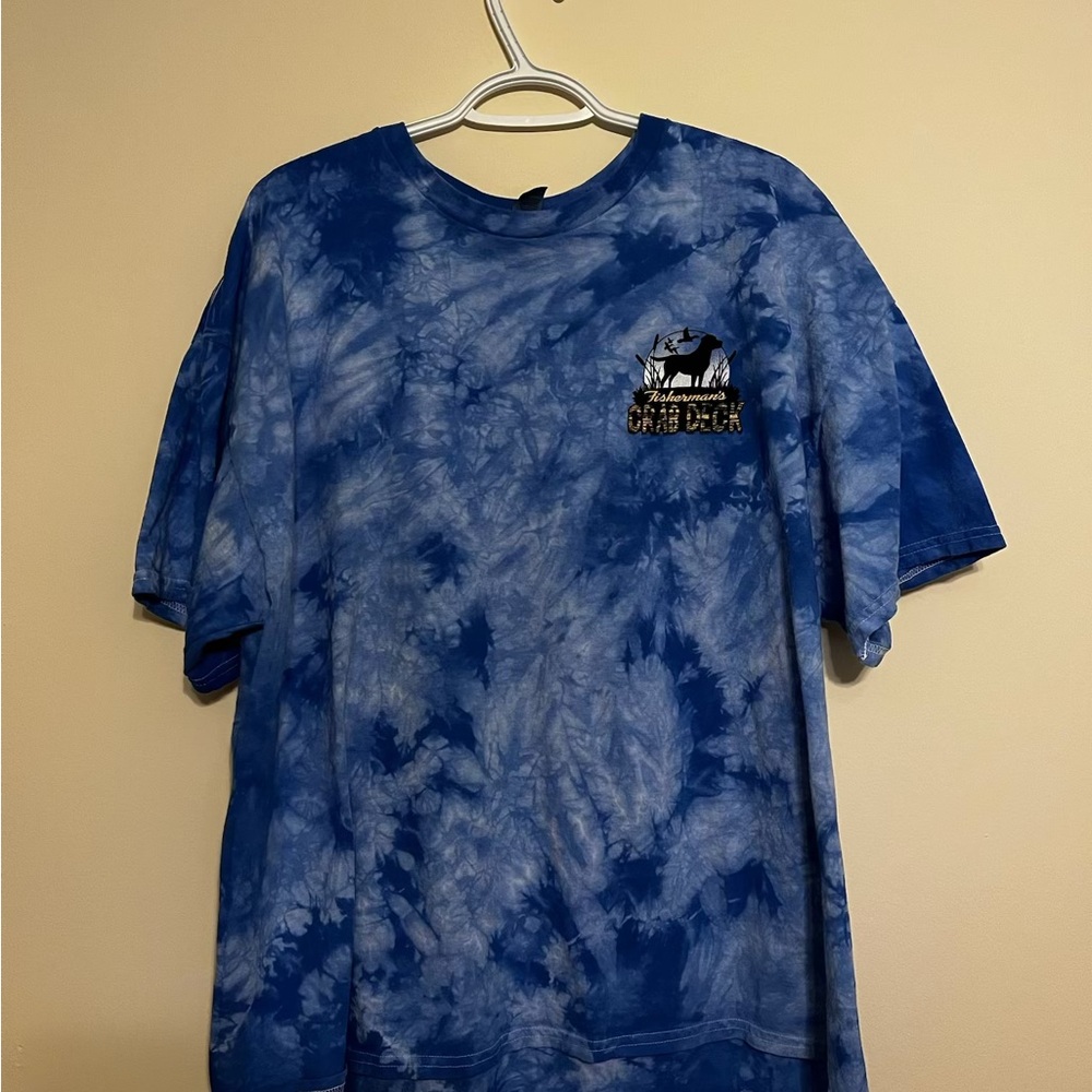 Blue Tie-Dye Graphic T-Shirt